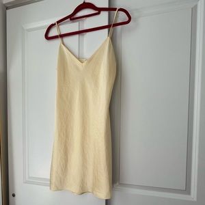 Aritzia Wilfred Only Slip Mini Dress- Yellow